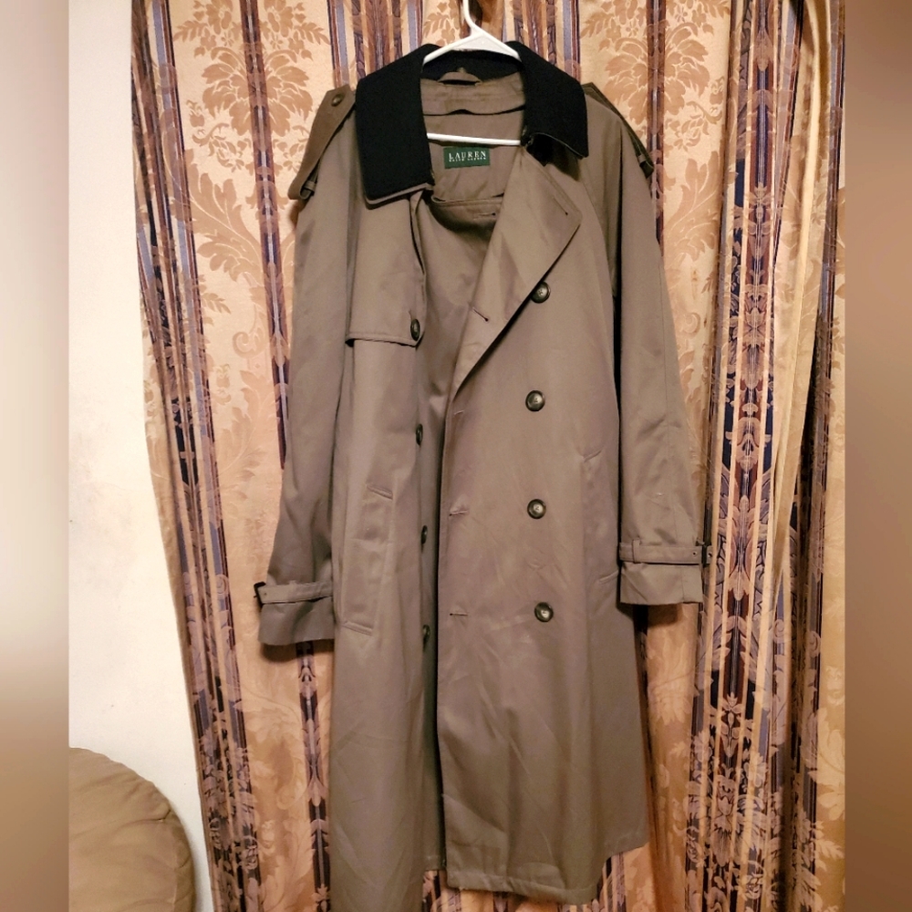 Lauren Ralph Lauren Water Repellent Trench Coat With Liner 46L